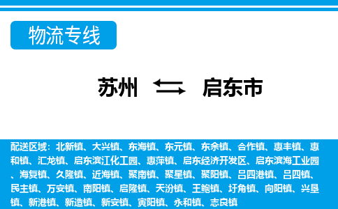 苏州到启东市物流专线|苏州至启东市货运公司