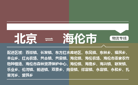 北京到海伦市物流公司专业的北京到海伦市物流专线