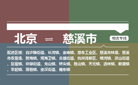 北京到慈溪市物流公司专业的北京到慈溪市物流专线