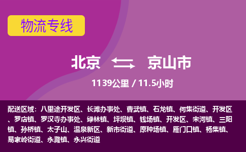 北京到京山市物流公司专业的北京到京山市物流专线