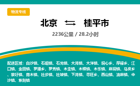 北京到桂平市物流公司专业的北京到桂平市物流专线