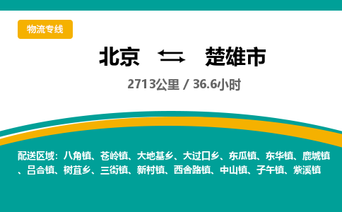 北京到楚雄市物流公司专业的北京到楚雄市物流专线