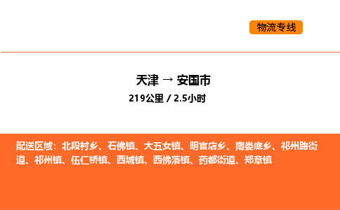 天津到安国市物流专线|天津到安国市货运公司安全，快捷，准时