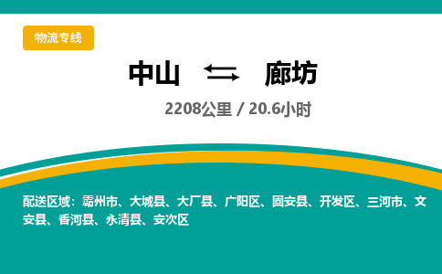 中山到廊坊物流公司