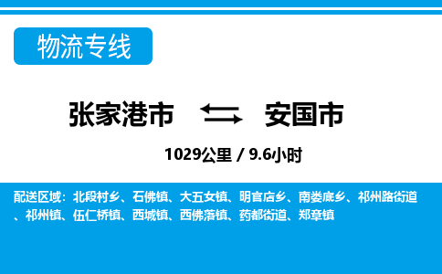 专线直达-​张家港市到安国市物流公司